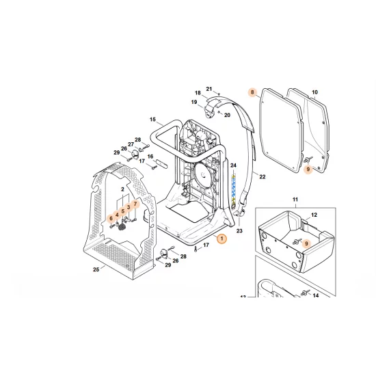 STIHL  Nośna płyta barkowa 4203 700 3850